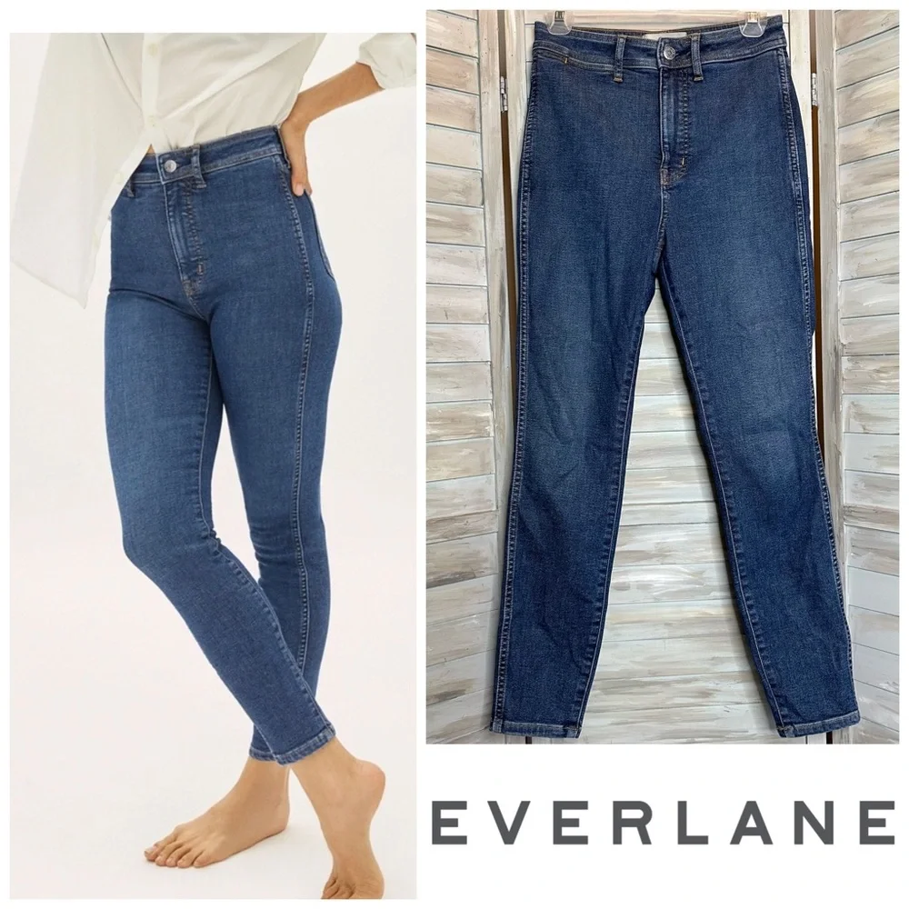 Everlane The Way-High Skinny Jean Stretch Blue Denim Jeans Size 27 High Rise